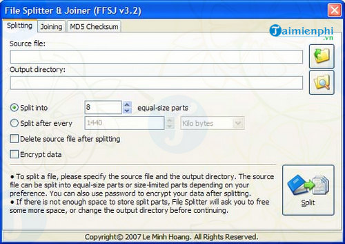 fastest file splitter and joiner
