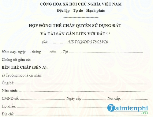 hop dong the chap