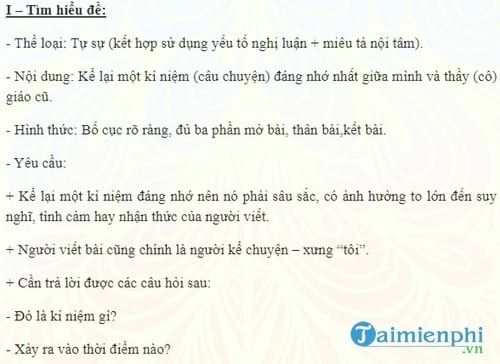 Bai Văn Mẫu Kể Về Một Kỉ Niệm đang Nhớ Giữa Minh Va Thầy Co Giao Cũ