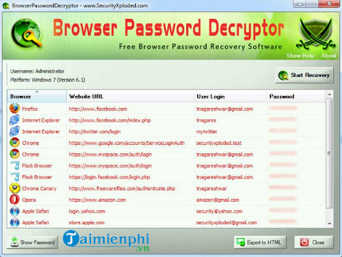 browser password decryptor
