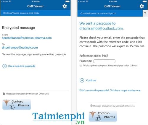 Office 365 Message Encryption Viewer cho iPhone, iPad - Đọc văn bản, m