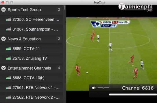 sopcast cho android