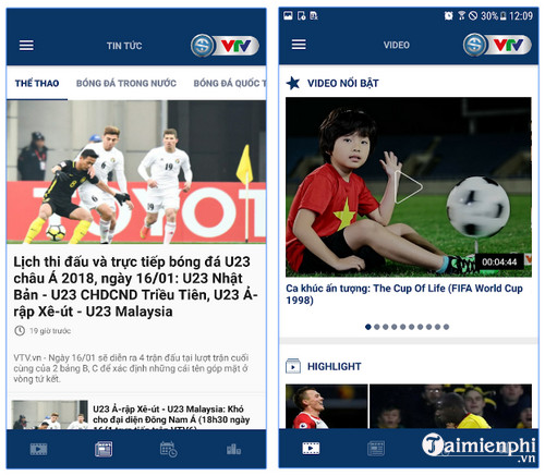 vtv sports cho android