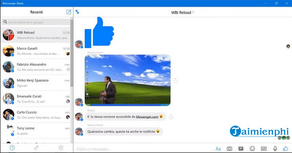 facebook messenger cho windows 10
