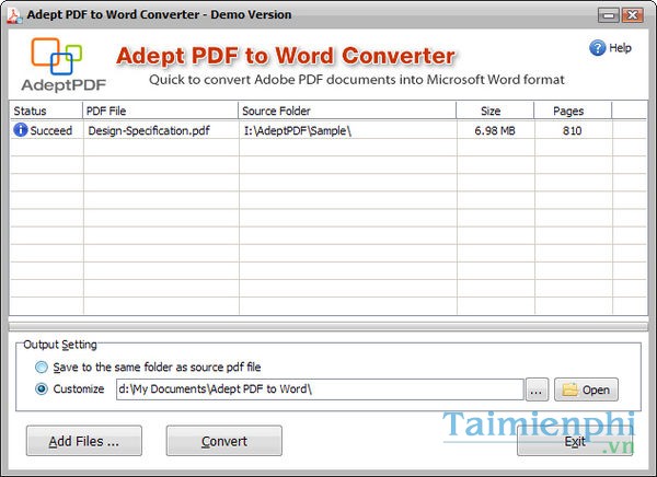 Adept PDF to Word converter