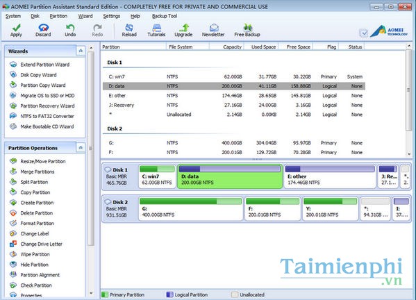 Aomei Partition Assistant standard Edition