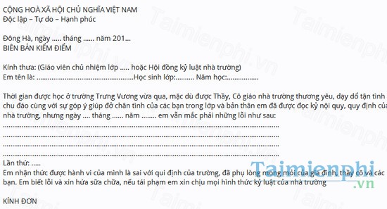 download ban tuong trinh vi pham