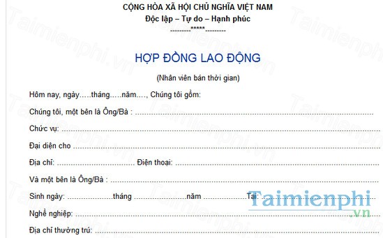 download hop dong lao dong ban thoi gian