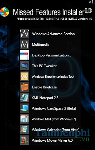 download missed features installer 10