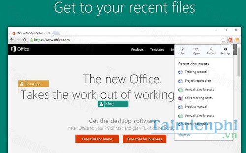 Download Office Online Web - Tiện ích văn phòng trực tuyến trên Chrome