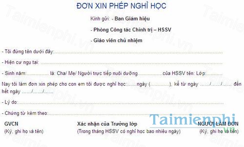 download don xin nghi hoc cho con