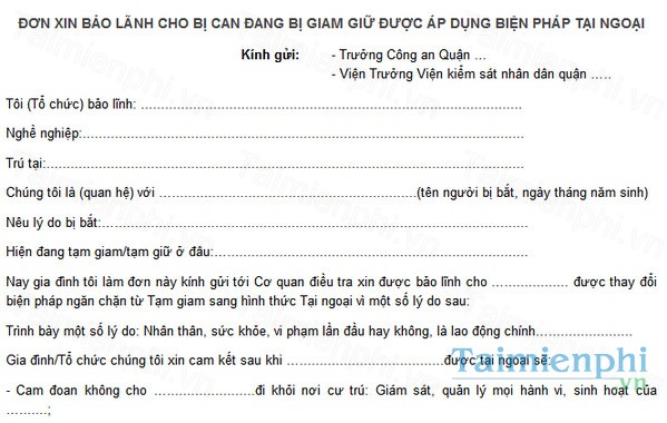 download cach viet don bao lanh