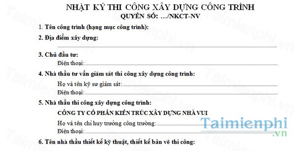 download nhat ky cong trinh