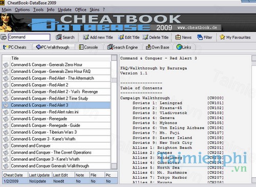 download cheatbook database 2009