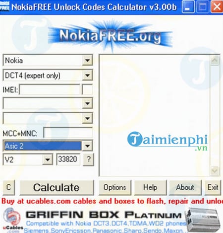NokiaFREE Unlock Codes Calculator