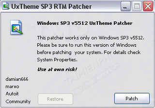 SP3 UxTheme Patcher