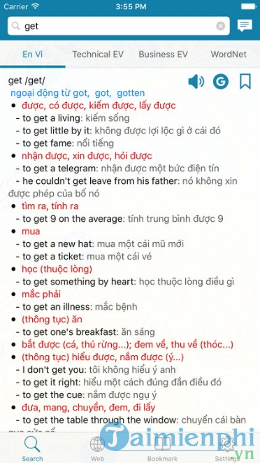 Vietnamese English Dictionary cho iOS