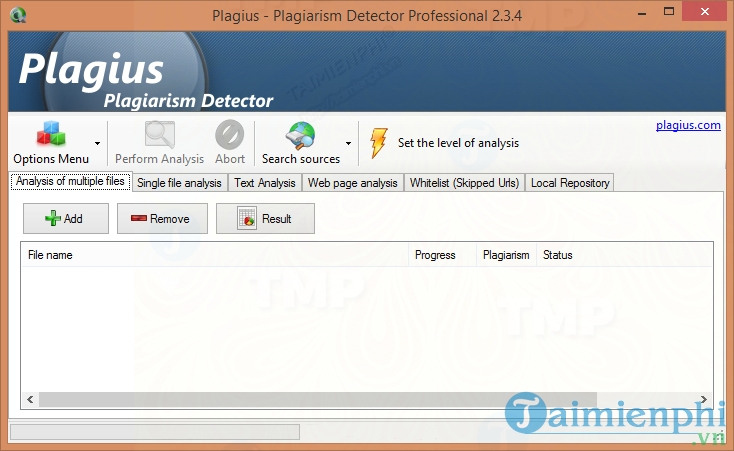 downloading Plagius Professional 2.8.6