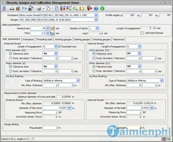 QMSys Threads, Gauges and Calibration Management