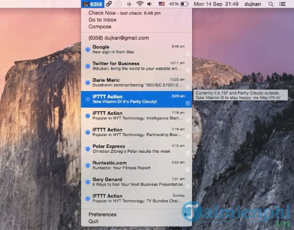 Mia for Gmail for Mac