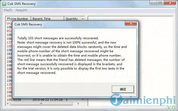 Cok SMS Recovery