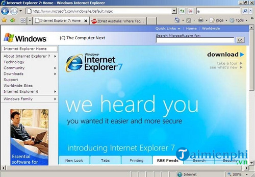 ie explorer 7 download