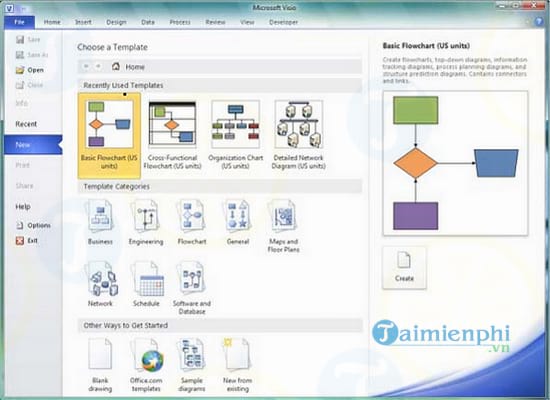 Download Microsoft Visio Premium 2010 1.0 - Tạo bản vẽ, vẽ sơ đồ -taim