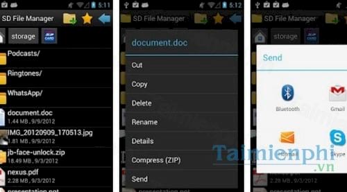 sd file manager cho android