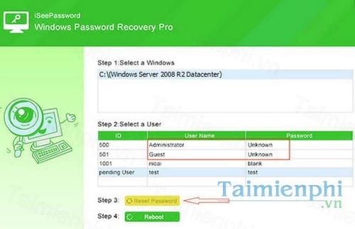 iseepassword windows password recovery pro