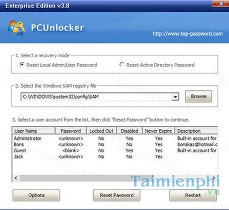 pcunlocker formerly reset windows password