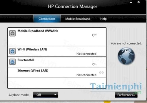 hp connection manager install