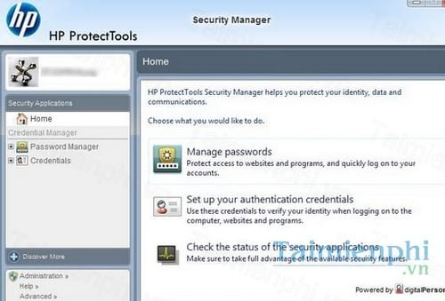 hp protecttools security manager