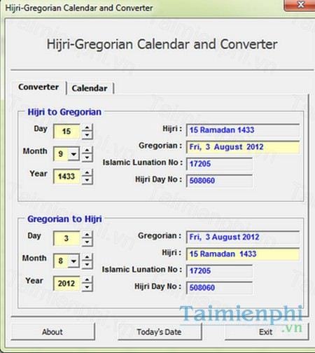hijri gregorian calendar and converter