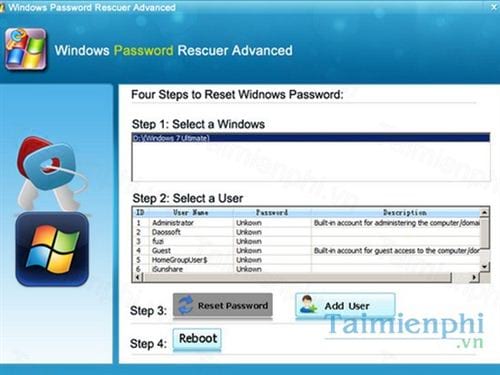 windows password rescuer advanced