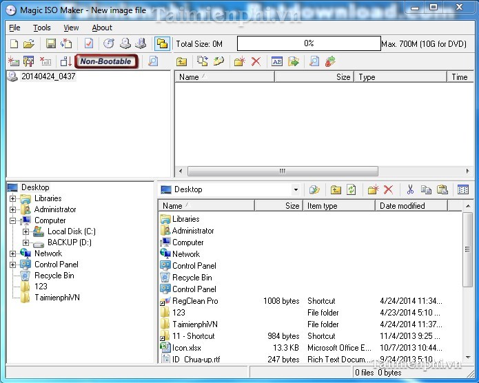 Download MagicISO - Tạo, chuyển đổi CD/DVD sang ISO -taimienphi.vn