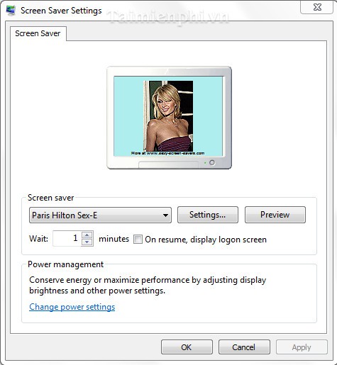 Paris Hilton Sex E Screensaver