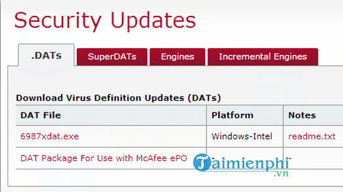 mcafee superdat unable to backup existing file